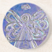 Lila Engel-Untersetzer mit benutzerdefinierten Mel Getränkeuntersetzer (Vorne)