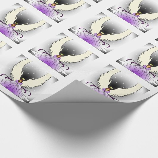 Lila Engels-Verpackungs-Papier Geschenkpapier (Ecke)