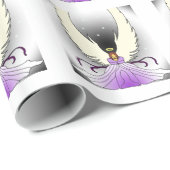 Lila Engels-Verpackungs-Papier Geschenkpapier (Rolleneckpunkt)