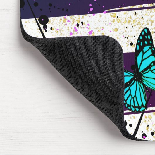 Lila Ephemera-Farbkunst Mousepad (Ecke)