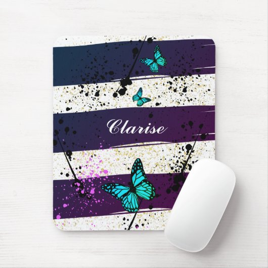 Lila Ephemera-Farbkunst Mousepad (Mit Mouse)