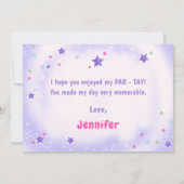 Lila Eras Geburtstagsparty Friendship Bracelet Dankeskarte (Rückseite)