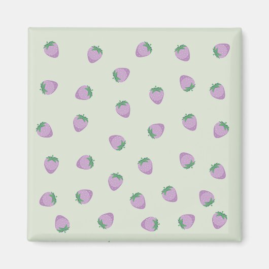 Lila Erdbeeren Magnet (Vorne)