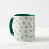 Lila Erdbeeren Tasse (Vorderseite Links)