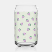 Lila Erdbeermuster Dosenglas (Vorderseite)