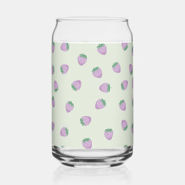 Lila Erdbeermuster Dosenglas