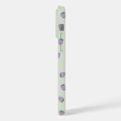 Lila Erdbeermuster iPhone Hülle (Linke Seite)