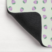 Lila Erdbeermuster Mousepad (Ecke)