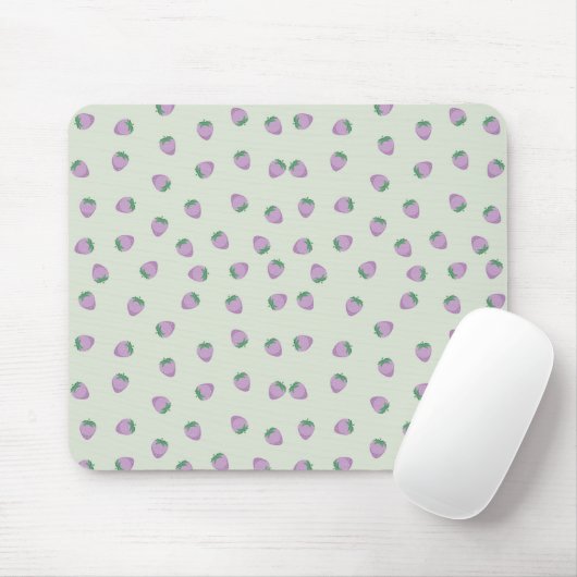 Lila Erdbeermuster Mousepad (Mit Mouse)