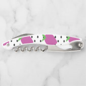 Lila Erdbeerschwarz Samen Fruchtmuster Kellnermesser (Rückseite)