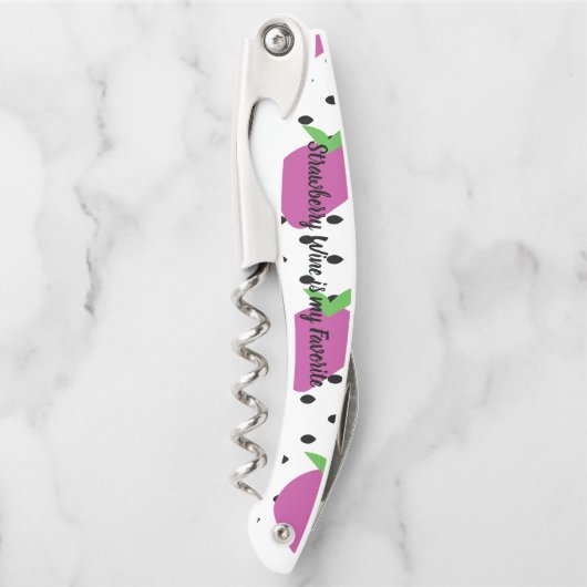 Lila Erdbeerschwarz Samen Fruchtmuster Kellnermesser (Vorderseite)