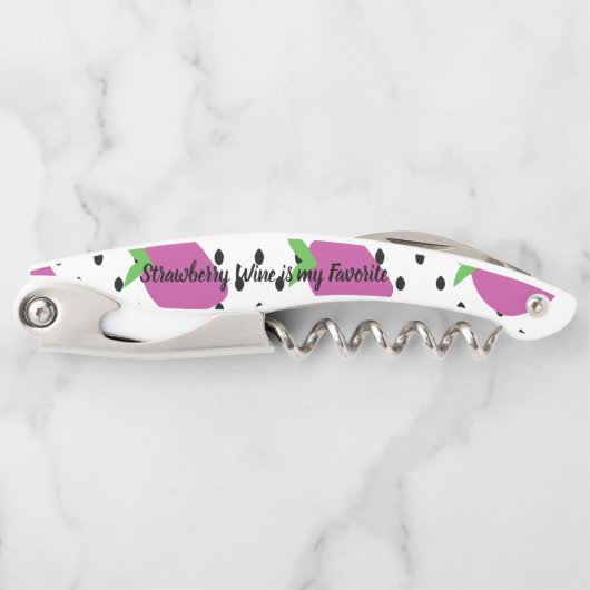 Lila Erdbeerschwarz Samen Fruchtmuster Kellnermesser (Vorderseite)