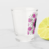 Lila Erdbeerschwarz Samen Fruchtmuster Schnapsglas (Links)