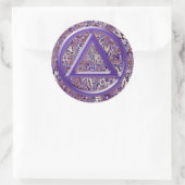 Lila Erholung Runder Aufkleber (Tasche)