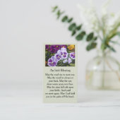 Lila Erinnerung an die Grüngelbe Gedenkstätte Visitenkarte (Stehend Vorderseite)