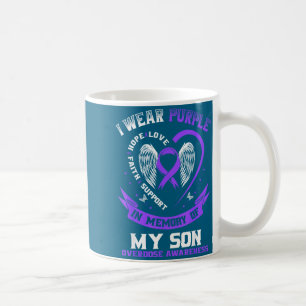 Lila Erinnerung mein Sohn Drogenüberdosis-Bewussts Kaffeetasse
