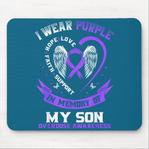 Lila Erinnerung mein Sohn Drogenüberdosis-Bewussts Mousepad