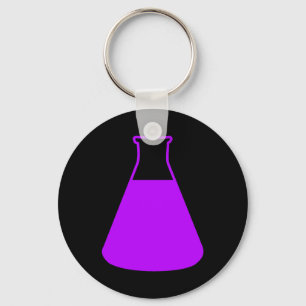 Lila Erlenmeyer Flask Schlüsselanhänger
