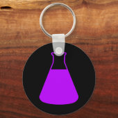 Lila Erlenmeyer Flask Schlüsselanhänger (Vorderseite)