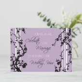 Lila Erneuerungsfeier Einladung Karte (Stehend Vorderseite)