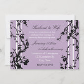 Lila Erneuerungsfeier Einladung Karte (Rückseite)