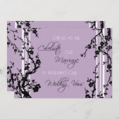 Lila Erneuerungsfeier Einladung Karte (Vorne/Hinten)