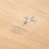 Lila Erste Heilige Kommune Wildblume Acryleinladungen (Ablage )