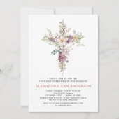 Lila Erste Heilige Kommune Wildblume Einladung (Vorderseite)