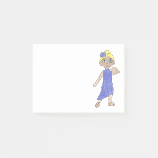 Lila Erwägung Kostüm Lyrical Dance Moderner Tänzer Post-it Klebezettel (Vorderseite)