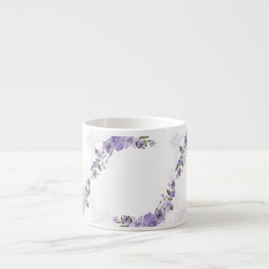 Lila Espressotasse (Vorderseite)
