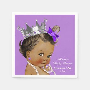 Lila ethnische Dusche Prinzessin-Baby Serviette