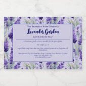 Lila Etikett für wasserdichte Lavendelseife (Einzelnes Label)