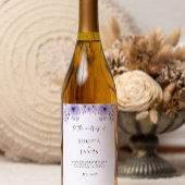 Lila Etikett für Weinflaschen