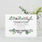 Lila Eukalyptus-Bewegung Ankündigung (Stehend Vorderseite)