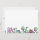 Lila Eukalyptus-Bewegung Ankündigung (Rückseite)