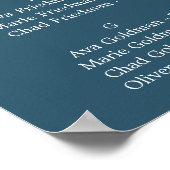 Lila Eukalyptus Blue Alphabetic Seekarte Poster (Ecke)