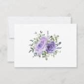 Lila Eukalyptus Botanische Hochzeit RSVP Karte (Rückseite)