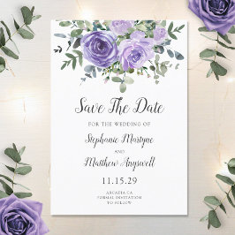 Lila Eukalyptus Botanische Hochzeit Save The Date