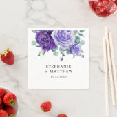Lila Eukalyptus Botanische Hochzeit Serviette (Beispiel)