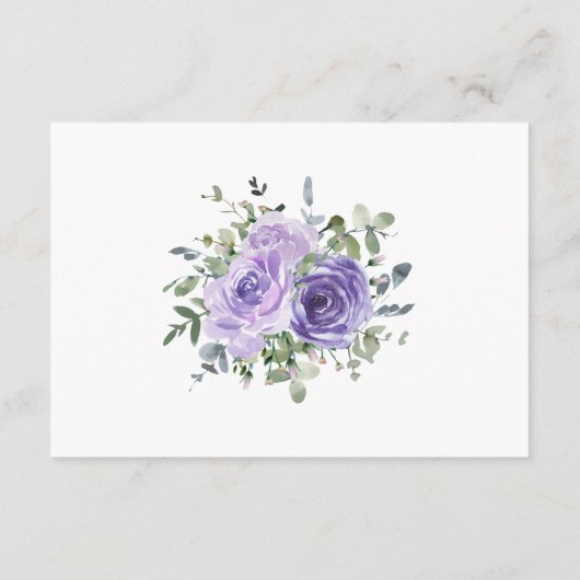 Lila Eukalyptus Botanische Unterkünfte Begleitkarte (Rückseite)