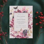 Lila Eukalyptus Butterflies Herbstdusche Einladung