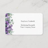 Lila Eukalyptus Feminine Visitenkarte (Vorderseite)