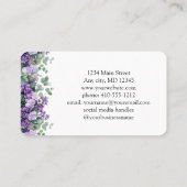Lila Eukalyptus Feminine Visitenkarte (Rückseite)