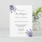 Lila Eukalyptus Grüne Weinroute Einladung (Stehend Vorderseite)