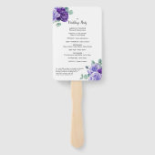 Lila Eukalyptus-Hochzeitsprogramme Fächer (Rückseite)