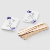 Lila Eukalyptus-Hochzeitsprogramme Fächer (Non-assembled)