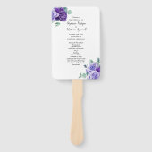 Lila Eukalyptus-Hochzeitsprogramme Fächer (Vorderseite)