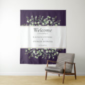 Lila Eukalyptus-Hochzeitstag Wandteppich (Beispiel)