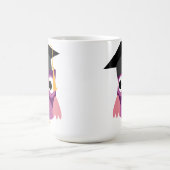 Lila Eule mit Cap-Abschluss-Tasse Kaffeetasse (Mittel)