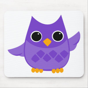 Lila Eule Mousepad